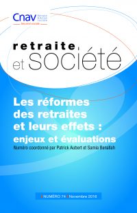 Couverture de Retraite et société 74 - Les réformes des retraites et leurs effets : enjeux et évaluations
